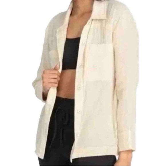 Johnny Was Calme Double Pocket Shacket Cream Size XS - Picture 1 of 7